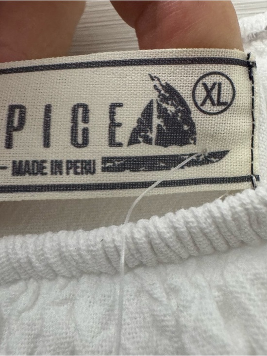 Seaspice White Cotton Off Shoulder Maxi Dress XL Boho Resort Lace NWT - Picture 8 of 10